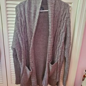 NWOT American eagle Gray Cardigan w/pockets